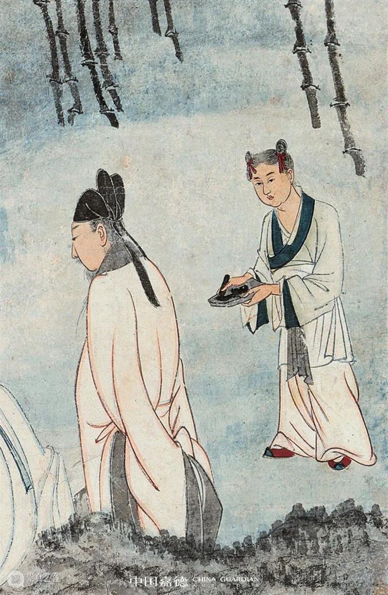 诗思骀荡六人组:张大千《竹溪六逸图》丨中国嘉德2021秋拍 艺术财经 中国嘉德 张大千 竹溪六逸图 中国 诗思 嘉德 六人组 竹溪六逸 设色纸本甲申 cmRMB 题识 崇真艺客
